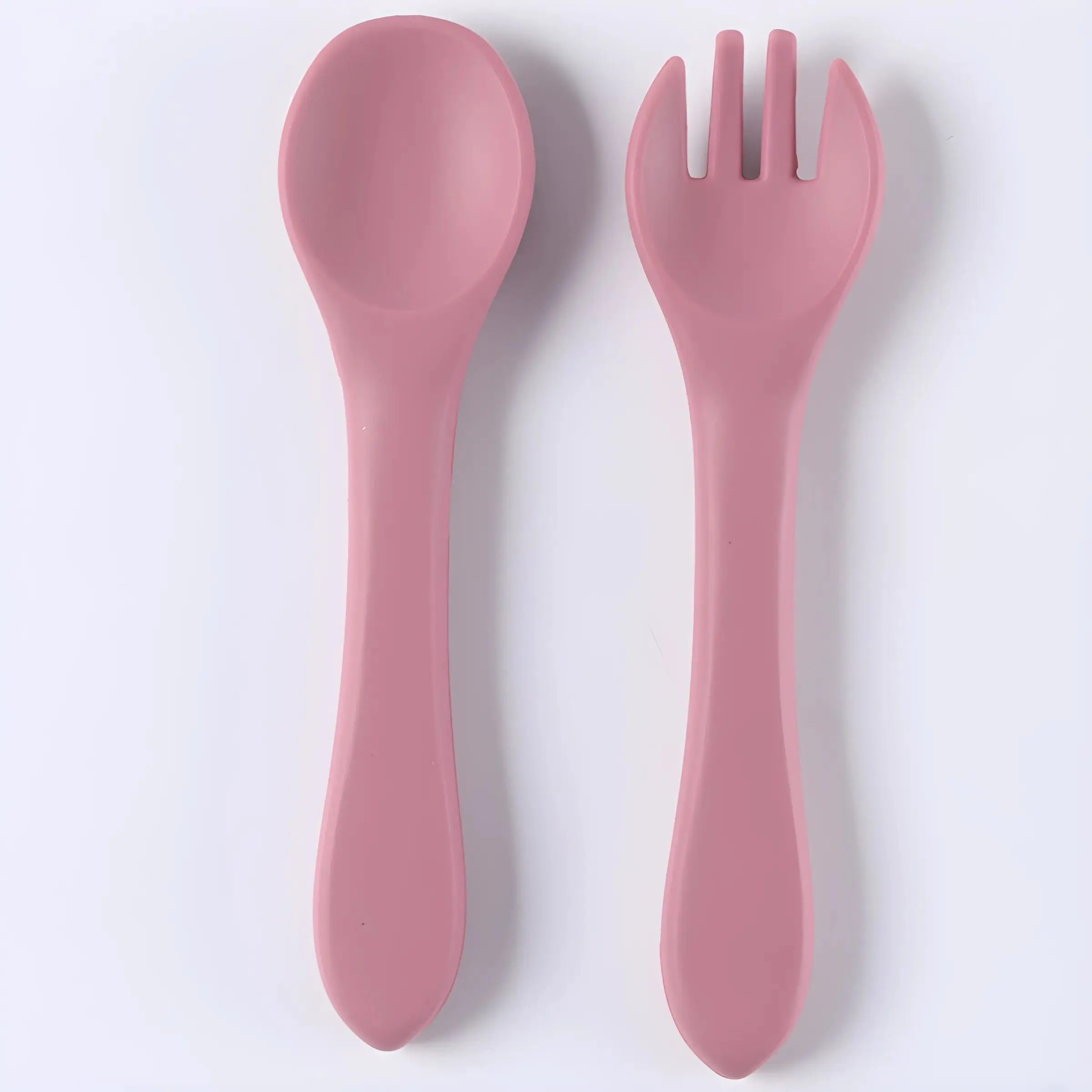 Colher de Silicone para Bebês e Crianças, Adequada para Crianças de 0 a 12 Anos. MDUG (roxo Escuro)