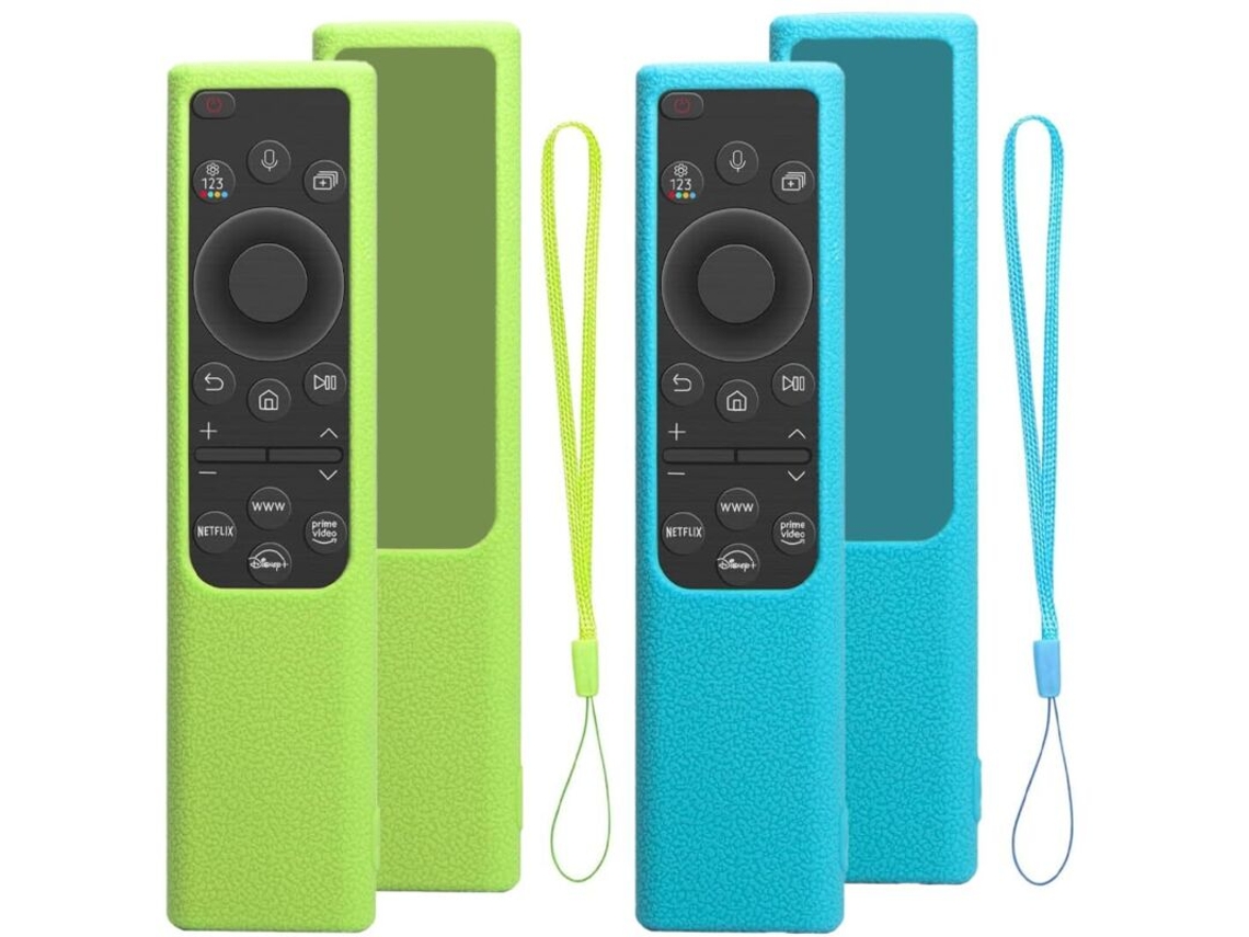 Capa de Silicone AQUAFORGE antiqueda para controle Samsung Smart TV com carregamento solar, duas peças