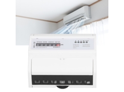 Medidor de energia elétrica digital trifásico Brilvibera de 7 pinos, montagem em trilho DIN, 220 V-380 V, 20 pilhas AA, 80 A