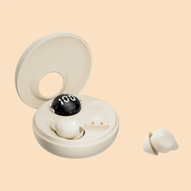 Fones De Ouvido Intra-auriculares Para Dormir (marrom Claro), Azuis, 5,4 Mm, Invisíveis, Ultraleves E Confortáveis.