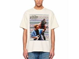 Rockinstone Bill And Ted Rockin Out Solid Natural Adult T-shirt Size:m