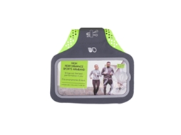 Pulseira Esportiva Premium Universal Pequena 5" Cinza/amarelo
