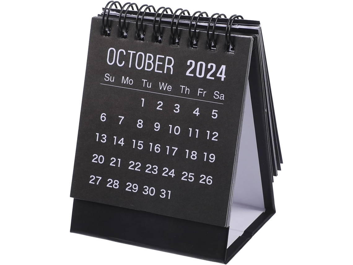 Calendário De Mesa, Com Aba, Mensal, Escritório, Mini