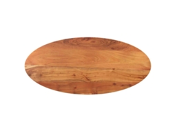 Vidaxl Tampo De Mesa Oval 120x50x2,5 Cm Madeira De Acácia Maciça
