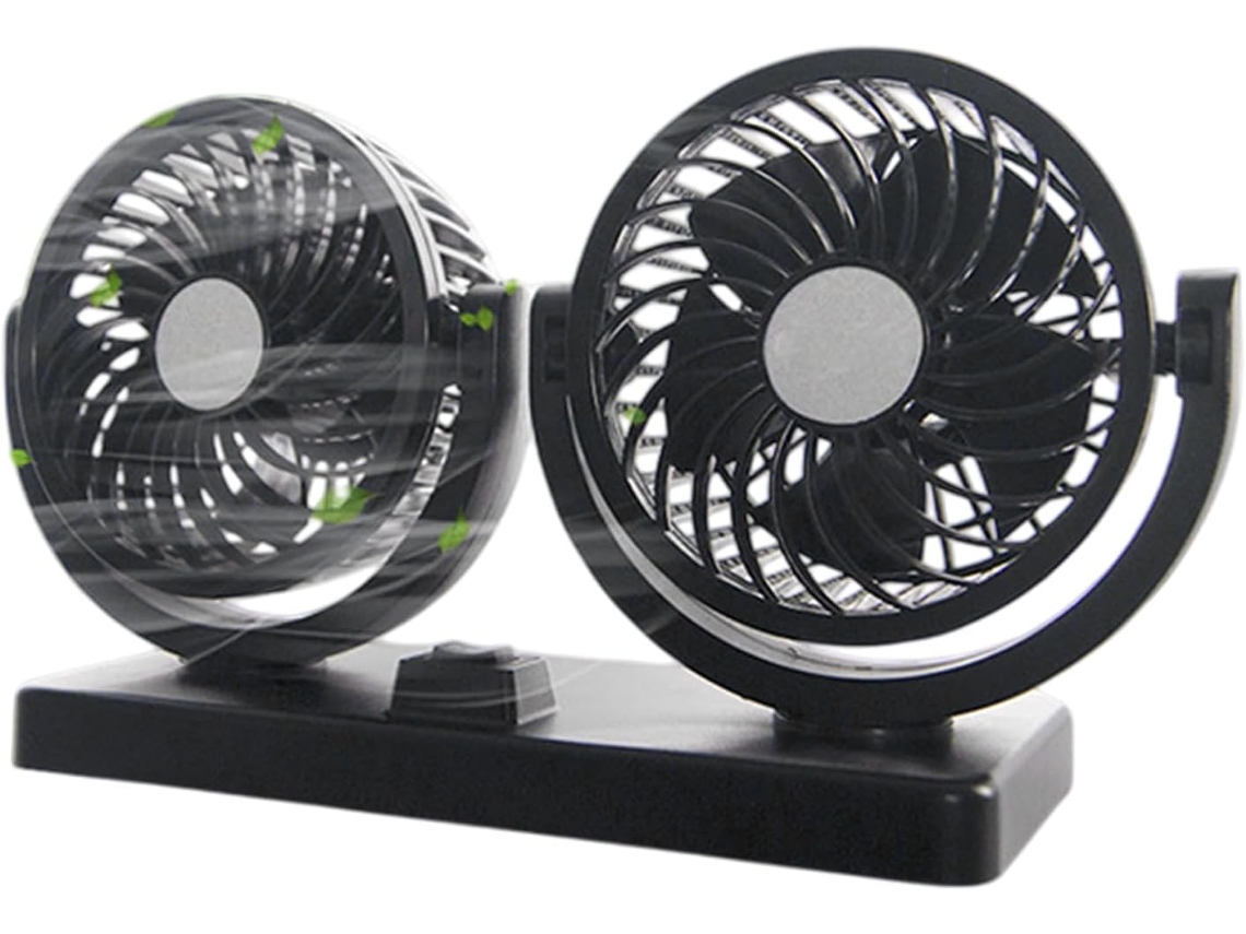 Ventilador Usb Para Carro, Ventilador Elétrico De Cabeça Dupla