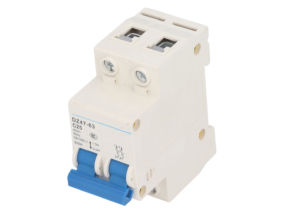 Laxiscreed Disjuntor Miniatura 2p Para 400v E 25a, Segurança E Fiabilidade Confiáveis