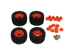 Mali 4 Pneus de Borracha para Carro Rc Resistentes a Desgaste com Aros para Carro Rc 1/8 1/10