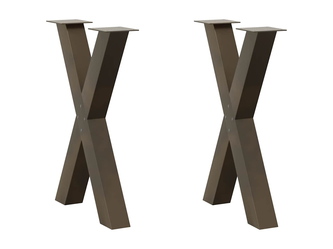 Dining Table Leg, Dining Table Legs Vidaxl Marrom Aço (50 X (72-73) Cm (80 Mm))