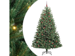 Conjunto 1 Árvore De Natal Artificial Vidaxl Verde Pvc (210 Cm)