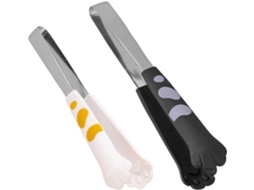 Pinça Para Churrasco Gadpiparty, Cabo Ergonômico Em Aço Inoxidável, Formato De Pata Gato, 2 Peças, Resistente, Para