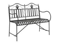 Maison Exclusive - Banco De Jardim Preto 103,5 X 59 X 89 Cm Aço