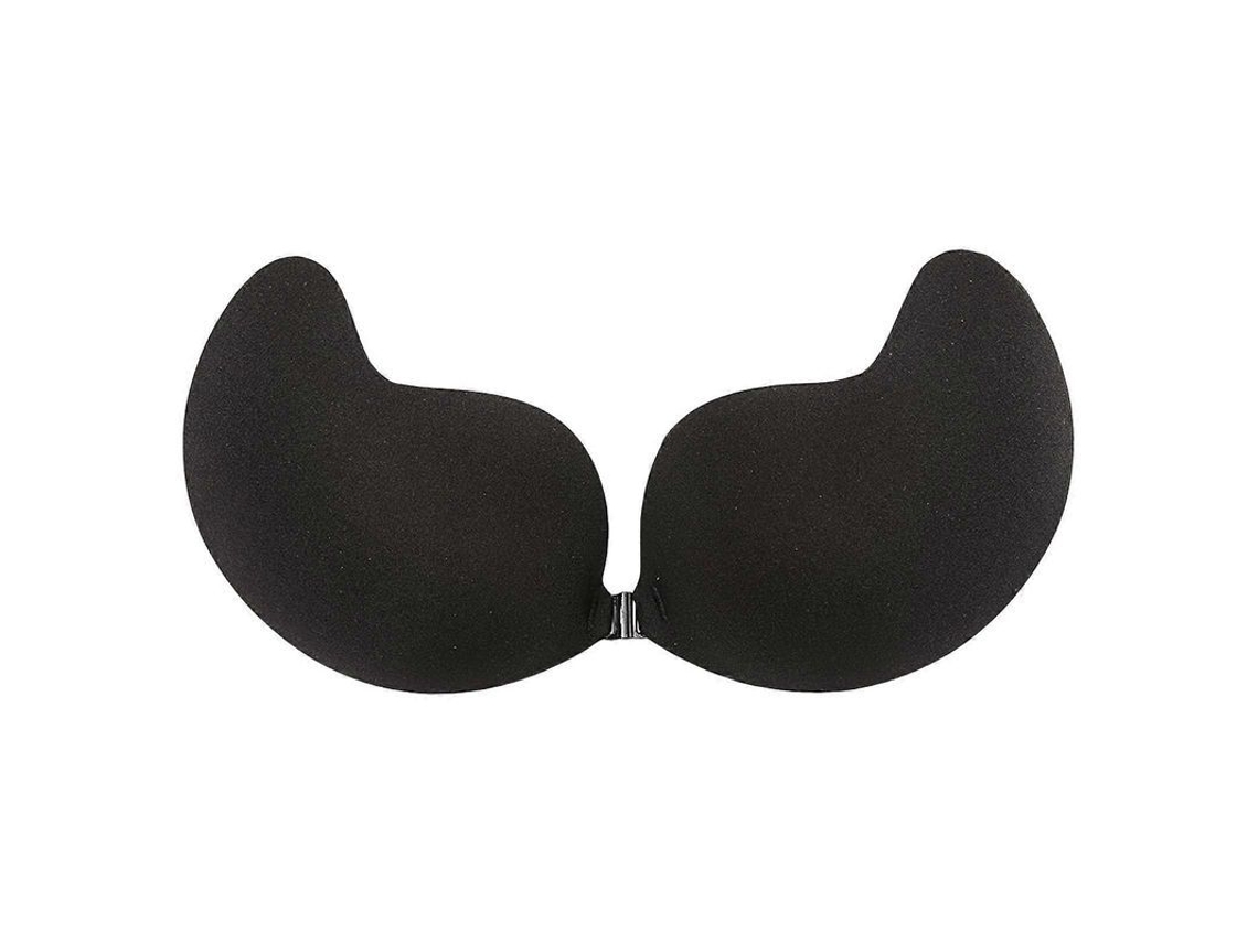 Sutiã Colante Sem Tears com Apoio Forte e Design Manga para Vestidos Sem Costas e Decotes Profundos Clássico Preto