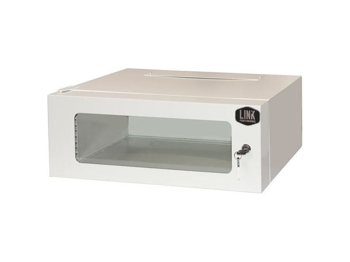 LINK 19 4U Rack Cabinet Profundidade 360 Mm Cor Cinza com Porta de Dro Axdxl 21 X 36 X 54 Cm