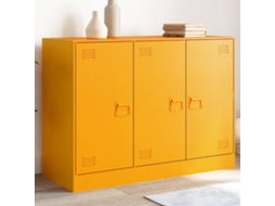 Vidaxl Aparador 99x39x73 Cm Aço Amarelo Mostarda