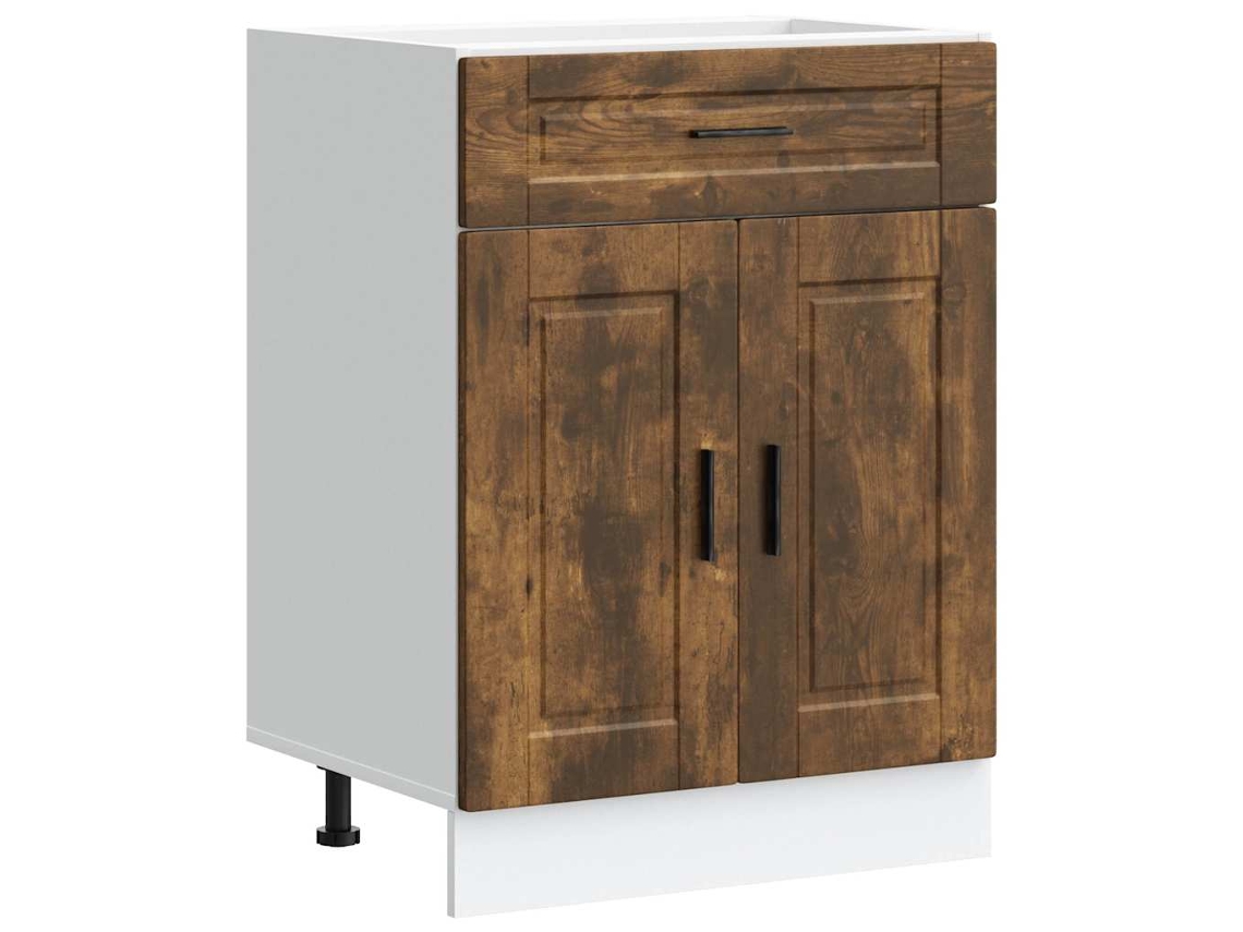 Kitchen Base Cabinet, Kitchen Base Cabinets Vidaxl Marrom Madeira Processada (n/a)