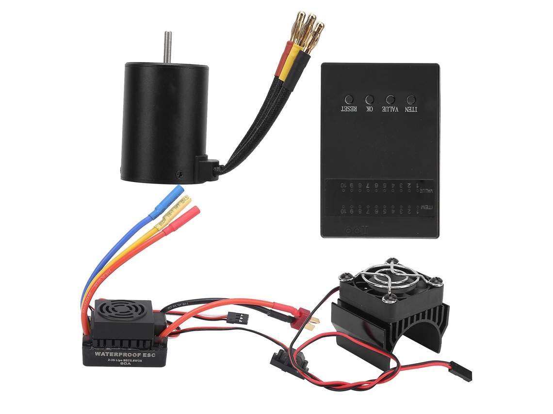 Motor Sem Escova 3650 4500kv 60a Esc Combo Set Para Carro Rc 1/8 1/10vayotoy