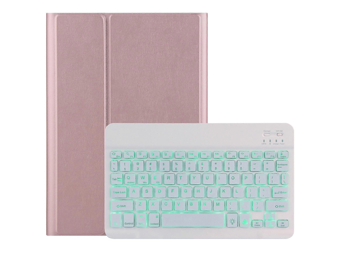 Capa De Couro Para Tablet Lenovo Tab M10 Hd Gen 2 Com Teclado Bluetooth Retroiluminado