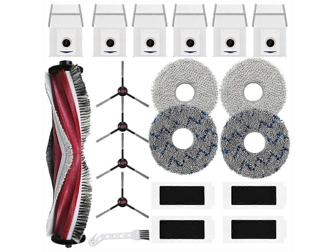 Kit De Acessórios Para Aspirador Robô Yeedi M12 Pro+ Para Ecovacs Deebot T30s: Escova Lateral Principal, Panos De Limpeza, Filtros Hepa, Sacos De Pó.