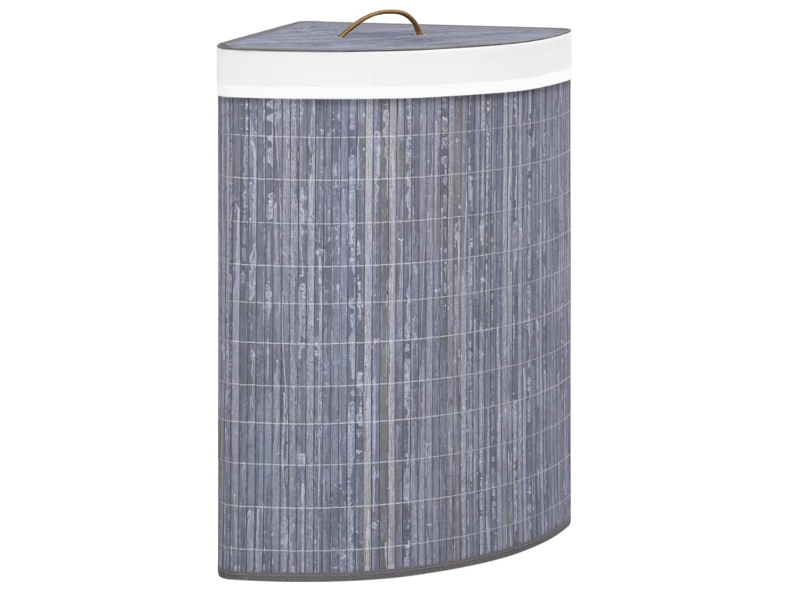 Corner Laundry Basket, Corner Laundry Baskets Vidaxl Cinzeto Bambu (n/a)