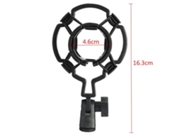 Suporte Anti-shock Para Microfone Universal De Plástico Para Estúdio Com Clip Para Microfone Condensador De Grande Diafragma
