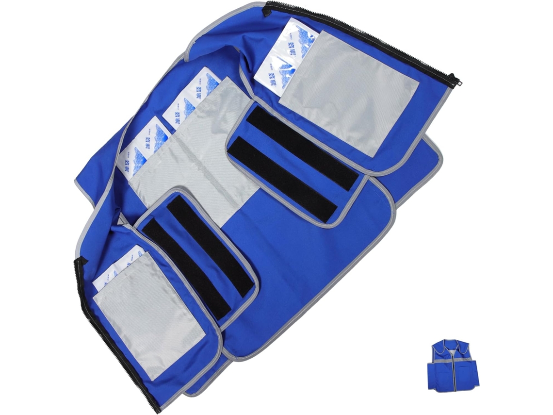 1 De Colete Refrescante Masculino Com Bolsos Para Gelo E Portátil