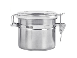 VYLARA Vasilhas De Cozinha Em Aço Inoxidável Com Tampa De Braçadeira Hermética Top Transparente Para Armazenamento Seco De Alimentos E Despensa, Com Construç