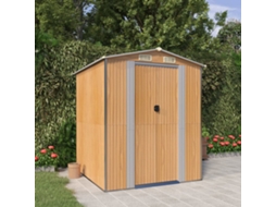 Vidaxl Abrigo De Jardim 192x191x223 Cm Aço Galvanizado Castanho