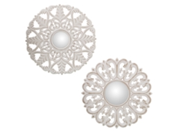 Set 2 Retábulos DRW Madeira DM e Espelho (40x1,5cm)