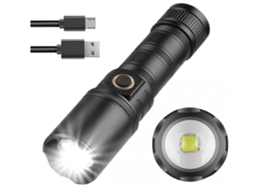 Lanterna Led Mais Brilhante Lanternas Led Recarregáveis De 10.000 Lúmens Altos Poderosa Lâmpada Led Tática Xhp70 Com 5 Modospreta Yunzii