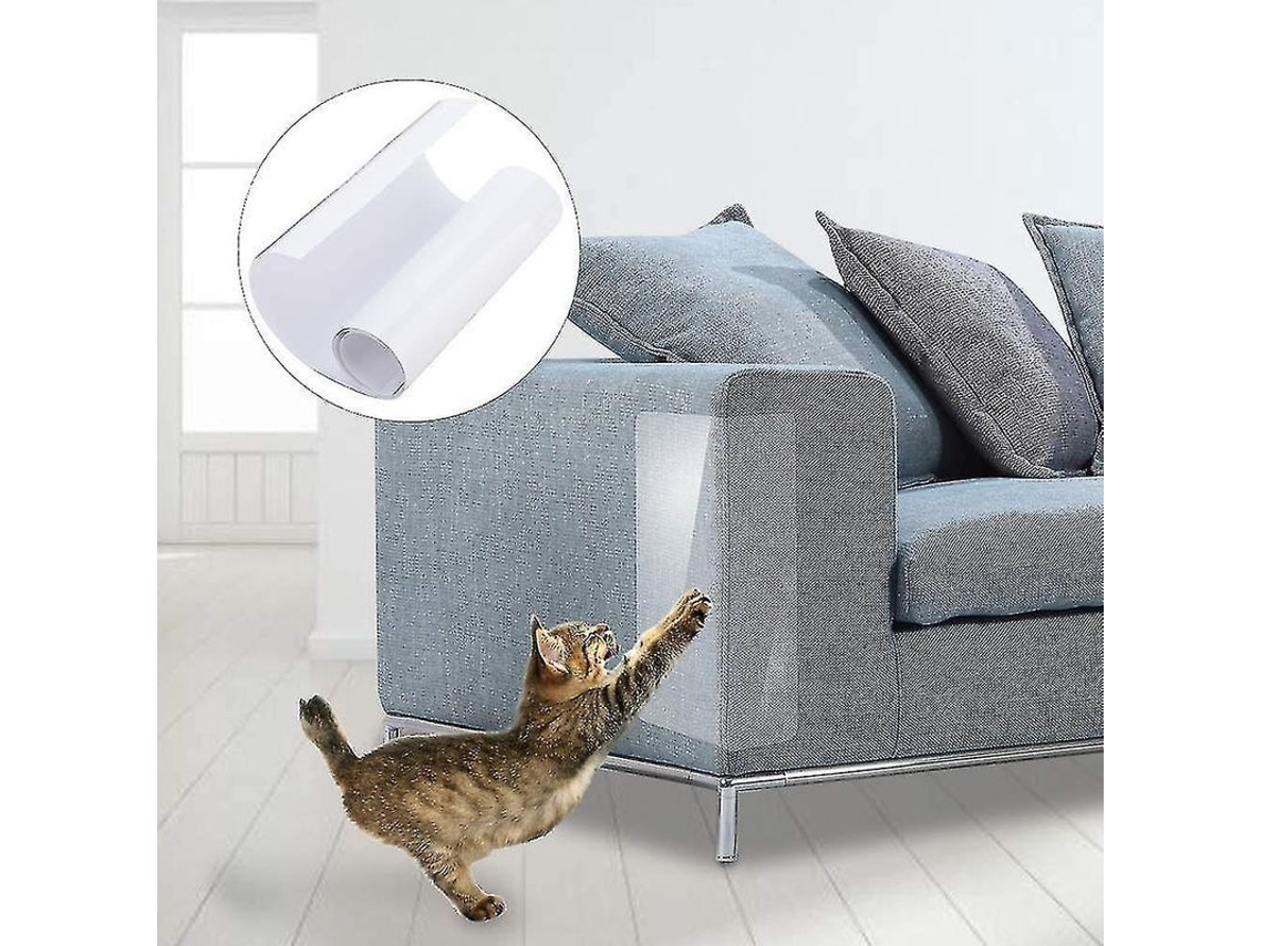 2pcs Adesivo Anti rasgo para Sofá Proteção de Móveis Mat Transparente Gato 30x45cm