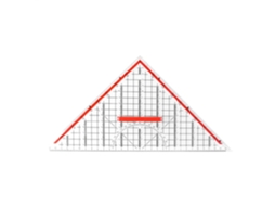 Lurelia Régua Triangular 5cm Com Transparente E Portátil Para Geometria E Matemática