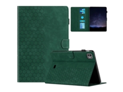 Capa Hengrongshen para iPad Pro 11, estampa "Mel's Favor", capa de couro com compartimento para cartão, verde (2024)