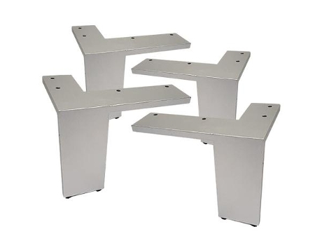 Juego de 4 patas zamak rocha-new h110 acabado gris ral