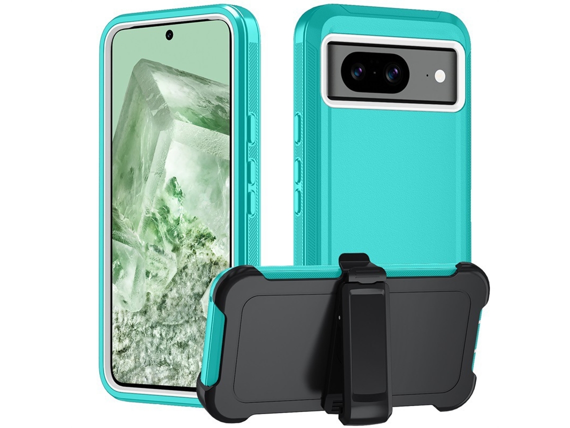 Capa Hexinyigjly Para Google Pixel9a Com Clip De Cinto | Proteção Total Anti-quedas Azul-celeste