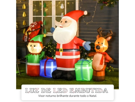Árvore de Natal HOMCOM Luzes Led (Vermelho - 2m) Árvore de Natal HOMCOM Luzes Led (Vermelho - 2m)