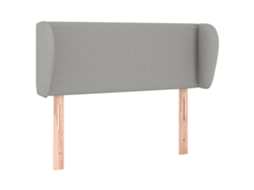 Cabeceira de Cama com Abas Tecido Cinzento Claro MAISON EXCLUSIVE (93x23x78 cm)