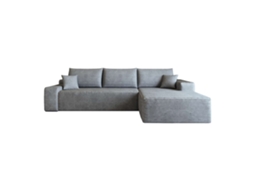 Sofá Modular De Canto De 270 Cm - Chaise Longue Em L, Assento Profundo, Sem Montagem, Modular Compactado - Cinzento