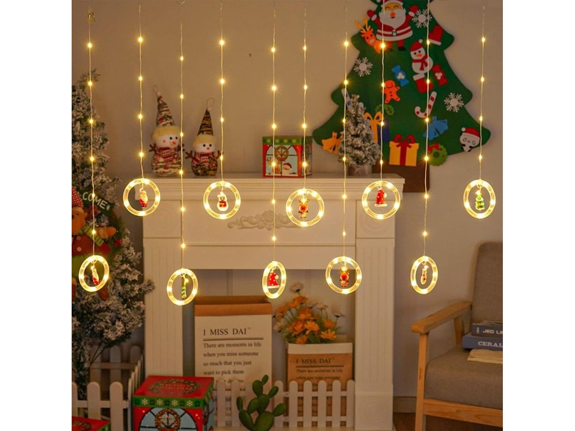 Guirlanda de Luz de Janela de Natal 120 LEDs Nova Line com 8 modos | S/MARCA