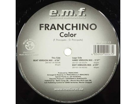 Vinil Calor, Franchino Electronic Motivated Force (e.m.f.)