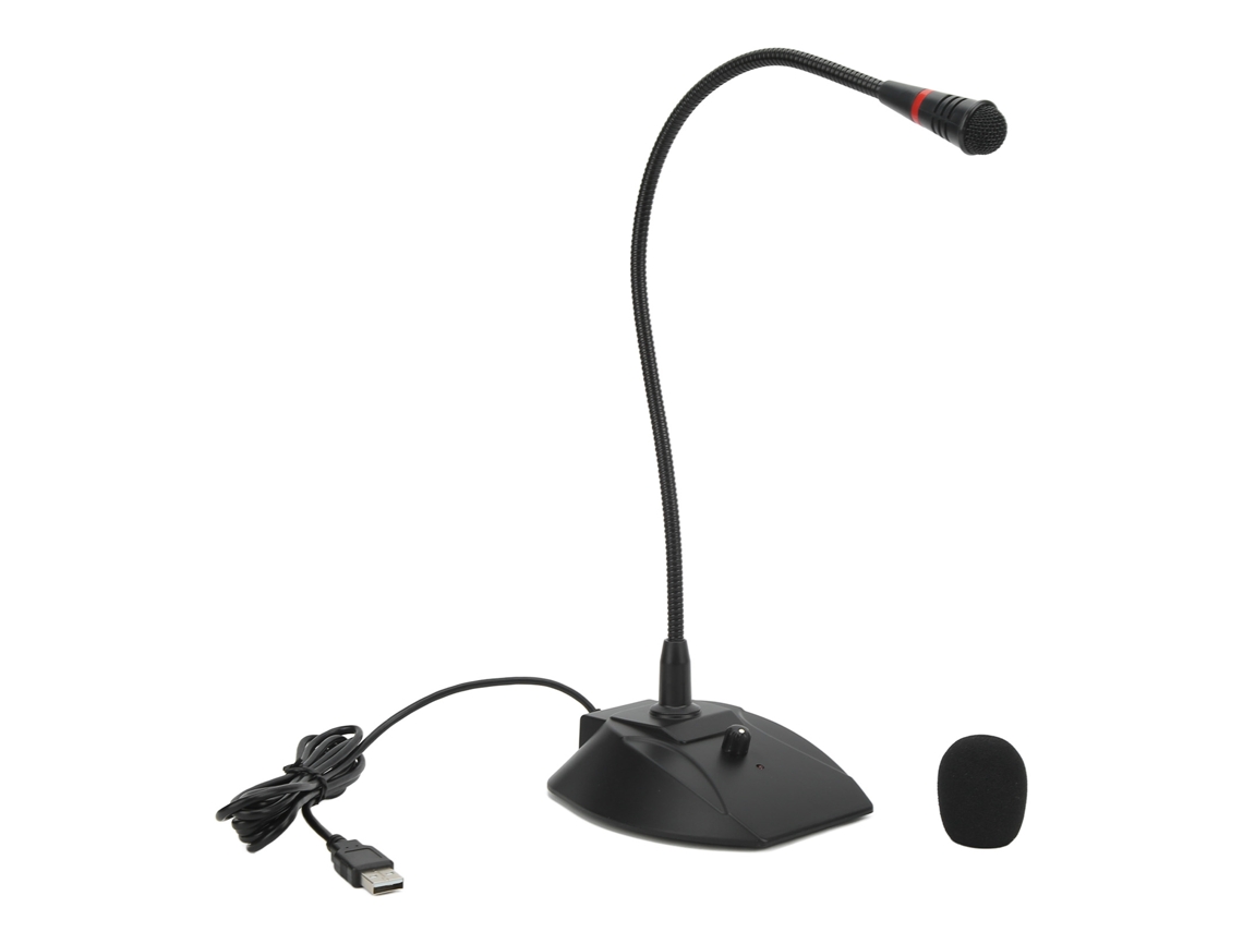 Microfone de mesa com haste flexível Raum, microfone condensador de mesa com fio.
