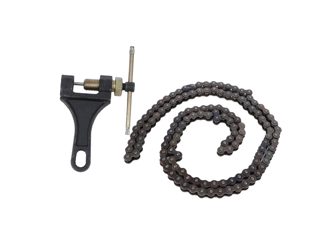 Kit de reforço para corrente de motocicleta com Elos, disjuntor e antiferrugem.