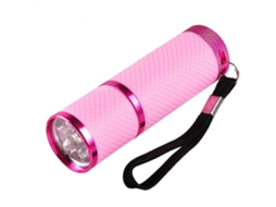 Lâmpada de Unhas Aveki com 9 LEDs, Mini Secador UV para Unhas de Gel e Esmalte, Lanterna Portátil para Nail Art Rosa GOKOCO