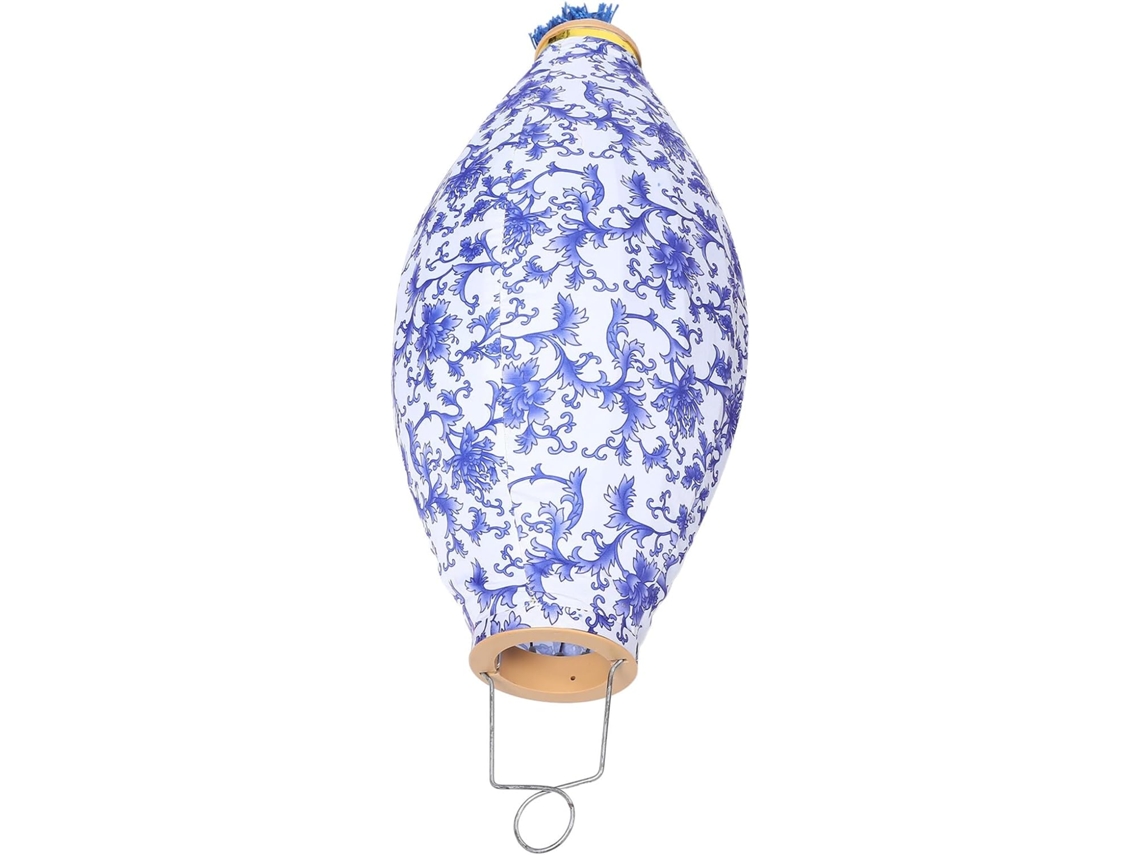 Lanterna Asiática Suspensa Azul E Branca, À Prova D'água, Para Decoração Externa De Casamentos E Festas.