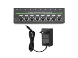 Aetheria amplificador de Fones de Ouvido 8 Canais com Controle de Volume e Luz Rgb Estéreo Eu Plug