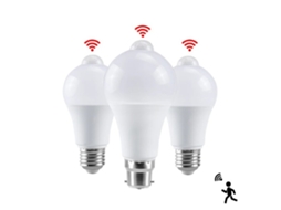 Lâmpada Led E27 Com Sensor De Movimento Pir 85 265v 12w 15w 18w Com Sensor De Movimento Brilvibera