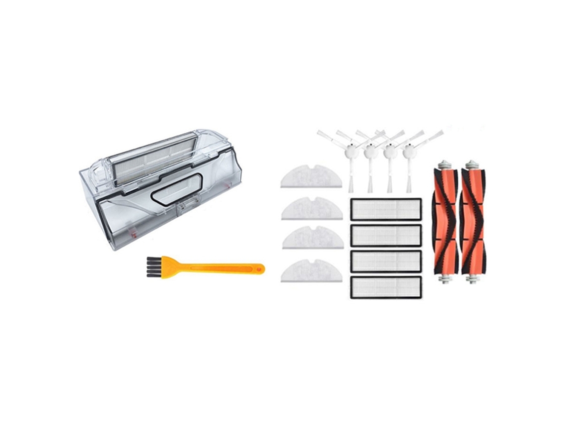 Filtro principal da escova lateral para xiaomi mijia 1c stytj01zhm com caixa de poeira filtro hepa para xiaomi mijia 1c robô