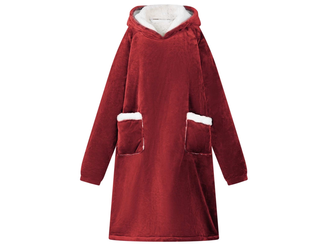 Vidaxl Sweatshirt Manta Vermelho Bordeaux L Fleece E Flanela