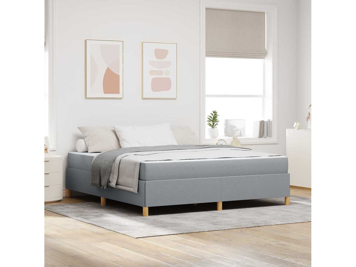 Vidaxl Estrutura Da Cama Cinzento-claro 180 X 200 Cm Tecido