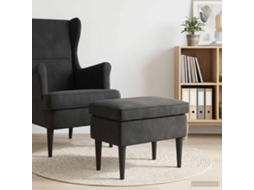 Vidaxl Pufe Para Os Pés Preto 55 X 35 X 41 Cm Veludo