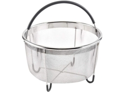 Cesta De Vapor De Acero Inoxidable Con Mango De Silicona Para Cocina, Colador Y Almacenamiento